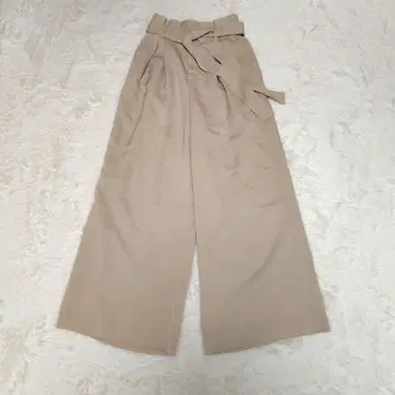 EMODA 와이드 팬츠 베이지 M 허리 리본