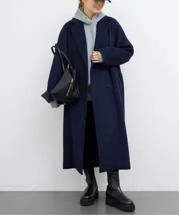 [완판템] Long Double Coat 36사이즈 네이비