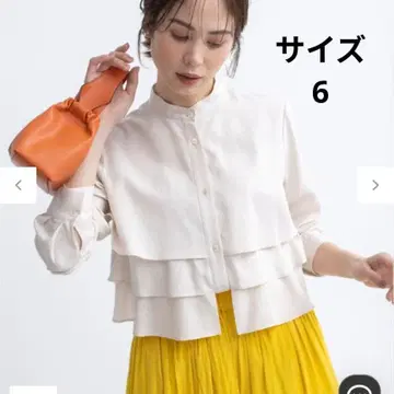 쿠미쿄쿠 리오셀 샤팅 티어드 블라우스 그레이지 6 빅 사이즈