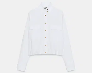 [ ZARA ] 벌룬 포플린 셔츠 화이트