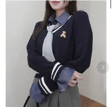 POLO BCS 콜라보 셔츠 도킹 케이블 니트탑 dazzlin