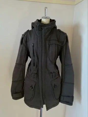 초레어 다크 코어 고딕 펑크 기믹 코튼 후드 자수 y2k 헤이세이 갸루