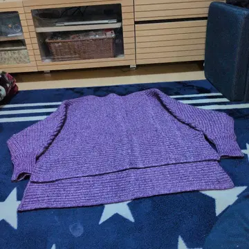 로프 보라색 니트