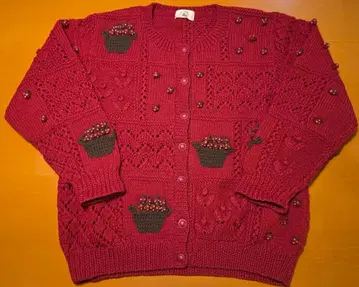 BlueberryFarm 딸기 모티브 가디건