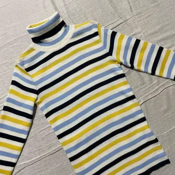 먼싱웨어 터틀넥 스웨터 L 보더 골프 니트 긴팔