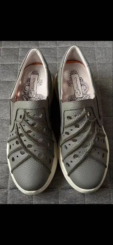 에스타시온 그레이 슬립온 스니커즈 L