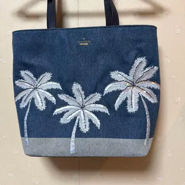 kate spade 야자수 자수 토트백