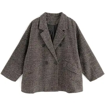 GRL 글렌체크 자켓 브라운 at2131