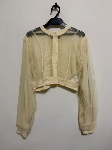 MAISON SPECIAL 레이어드 튤 가디건 F