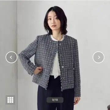 블랙 노카라 자켓 L 사이즈