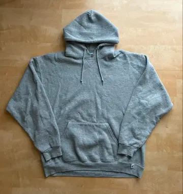 90s 00s 러셀 후드티 그레이 리버스 위브 앞V 가제트