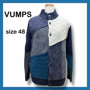 VUMPS 패치워크 니트 가디건 L
