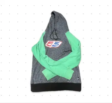 55DSL 그레이/그린 후드 부착 후드티 S 사이즈
