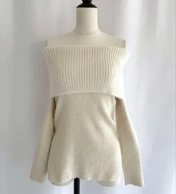 DIANTE OFF SHOULDER SHAGGY KNIT