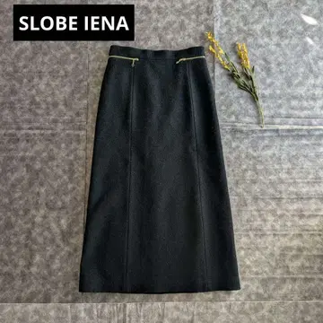 SLOBE IENA 타이트 스커트 울 혼방 블랙