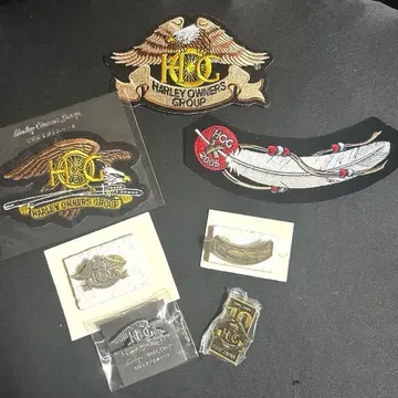 [ 미사용 ] 할리데이비슨 핀 배지 와펜 7종 세트