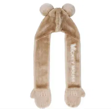 디즈니 리조트 베이지 퍼 모자