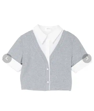 [ 미사용 새상품 ] EATME 셔츠 칼라 레이어드 블라우스 그레이