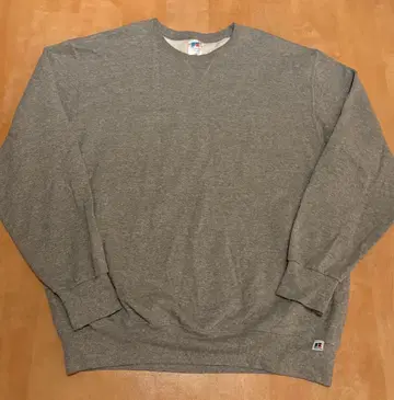 90s 00s 러셀 맨투맨 그레이 무지 짧은 기장 리버스 위브