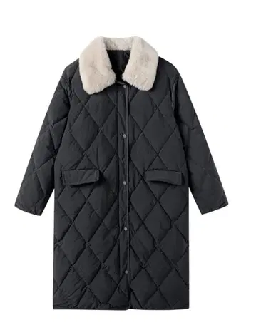 블랙 퀼팅 자켓