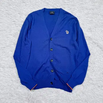 새상품급 폴스미스 가디건 스포츠 스트라이프 제브라 와펜 블루