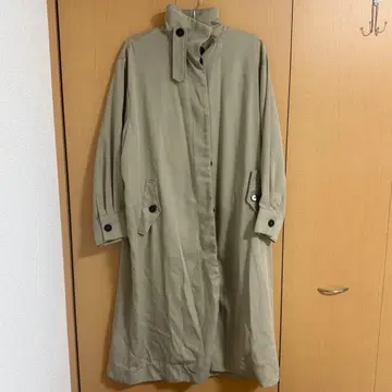 베이지 트렌치코트 롱 코트