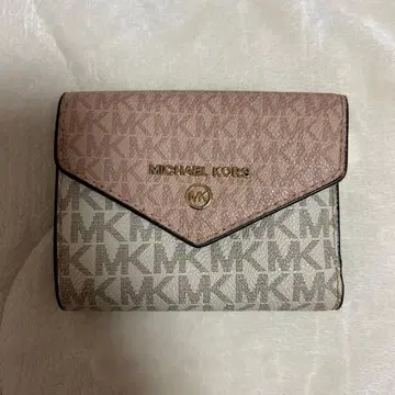 MICHAEL KORS 3단 폴더형 지갑 핑크/화이트