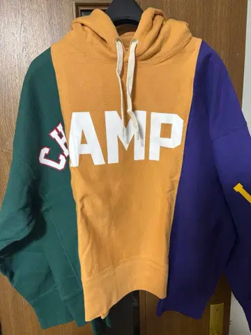 Champion 로고 후드 부착 후드티 L 사이즈 새상품