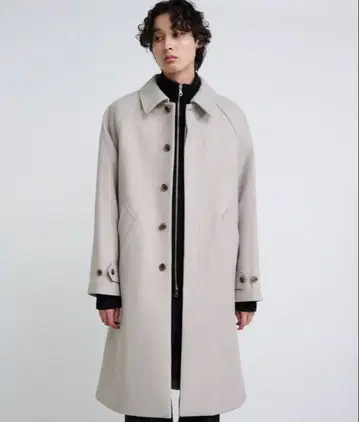 PUBLIC TOKYO 멜톤 오버 사이즈 스텐카라 코트