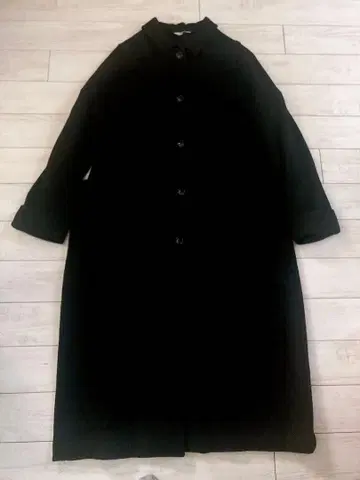 [ PAR ICI ] 팰리시 스텐 칼라 롱 코트 ( 울 블랙 )