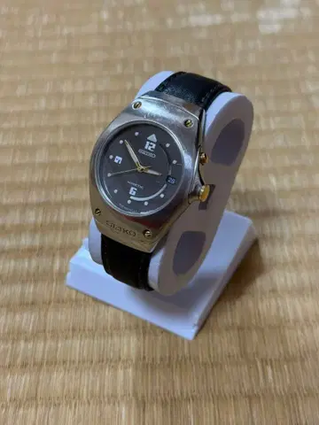 SEIKO KINETIC 손목시계 블랙/실버