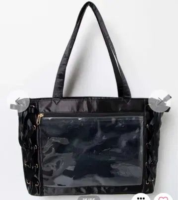 블랙 이타백 토트백 리본 덕질