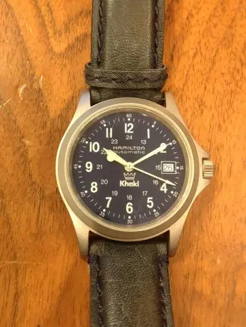 해밀턴 카키 킹 자동 와인딩 블루 다이얼 카키킹 9823