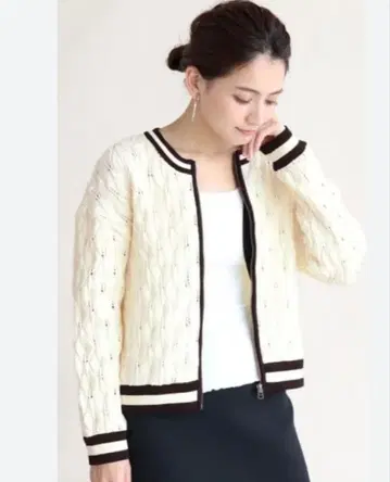 FENNEL 바이컬러 라인 가디건 집업