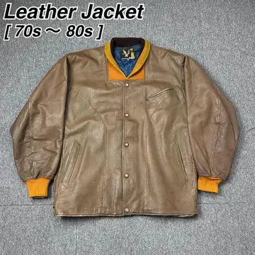 70s ~ 80s vintage 가죽 자켓 빈티지 블루종