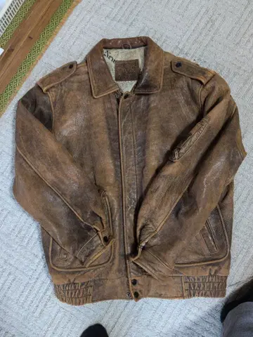 80s90s 빈티지 A-2 플라이트 레더 재킷