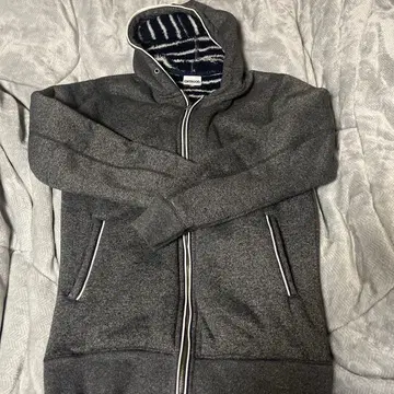 OUTDOOR 플리스 안감 그레이 후드티 L 사이즈