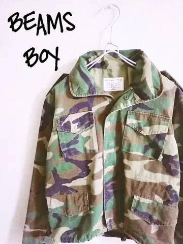 D221830 BEAMS BOY 카모플라주 밀리터리 블루종