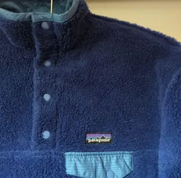 patagonia 네이비 스냅T 리버서블 플리스 자켓