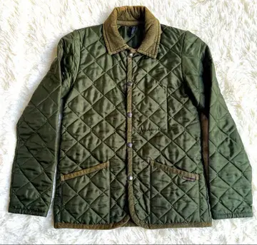 LAVENHAM 영국제 퀼팅 아우터 방한 코듀로이 옷깃 카키