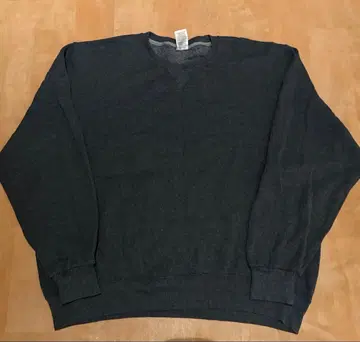 90s 00s 러셀 맨투맨 다크 그레이 앞 V 가제트 리버스