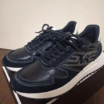 새상품 마이클코어스 DAX 로고 로우컷 레더 스니커즈 블랙 26.5cm