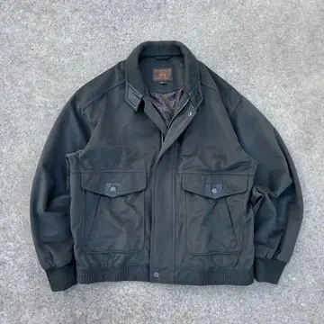 빈티지 블루종 자켓 그린 벨로아 아메카지 시티 보이