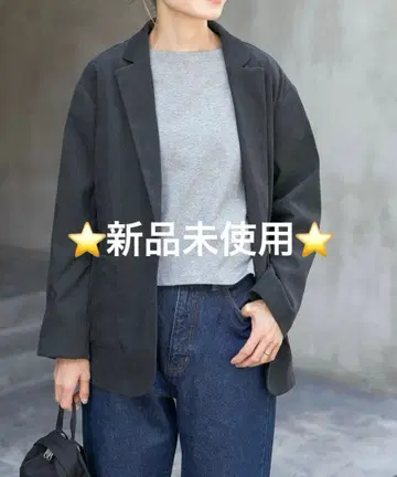 FORK&SPOON 스웨이드라이크 자켓 INKBLACK