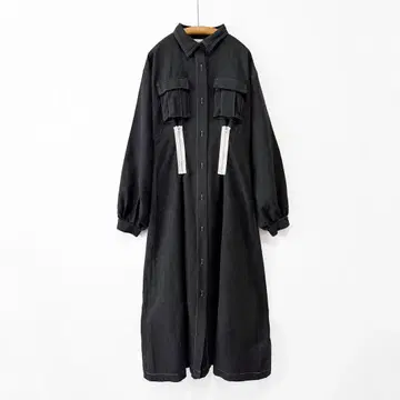 새상품급 jouetie 허리 지퍼 롱 원피스 플레어 블랙