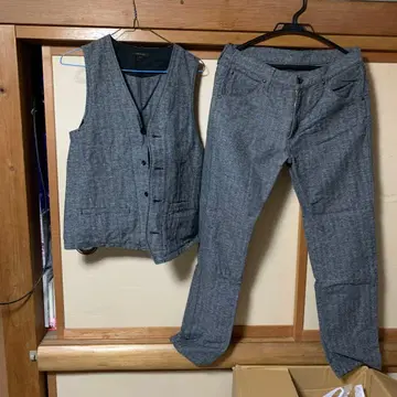 CIAO PANIC 캐주얼 수트 베스트 M 사이즈 팬츠 L 사이즈 그레이