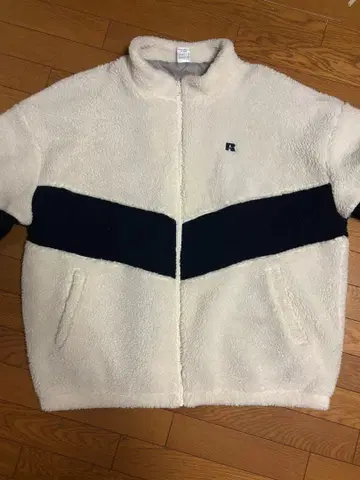 보아 자켓 아이보리 네이비 R 자수