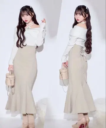 미셸 마카롱 어른 슬림 레그 스커트