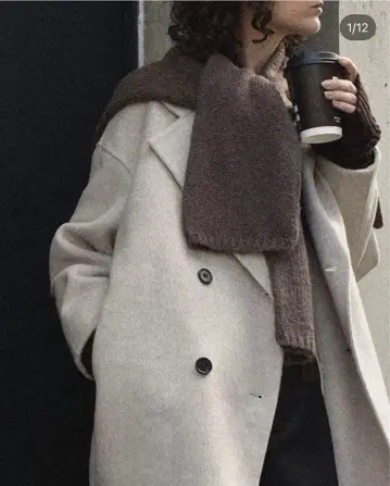 lavishgate 울 미디 코트 리버 시보레 에크루