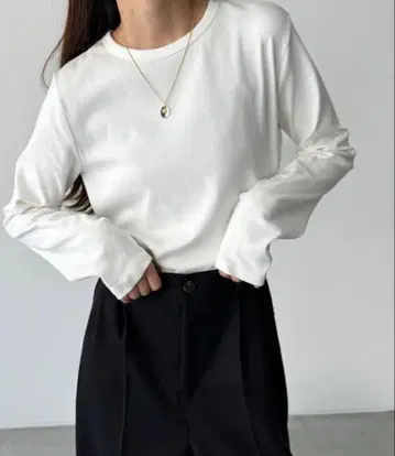 El mar 코튼 스트레치 롱 T셔츠